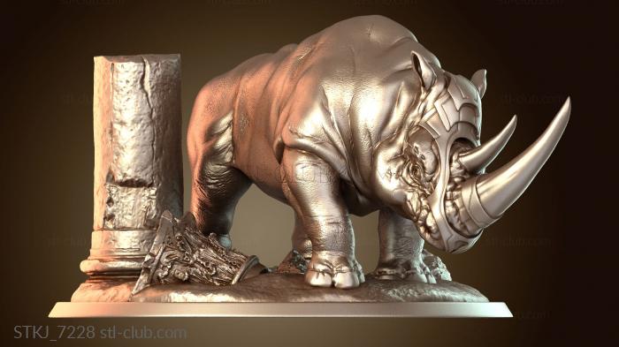 Статуэтки животных Носорог на коне