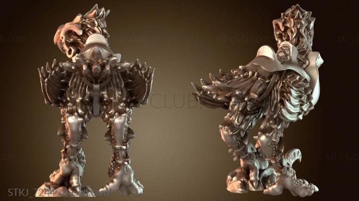 Статуэтки животных Всадник Рокобос Бронированные Ноги Сталь