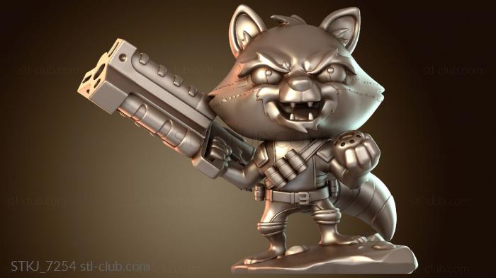 Статуэтки животных Ракетный Енот Чиби