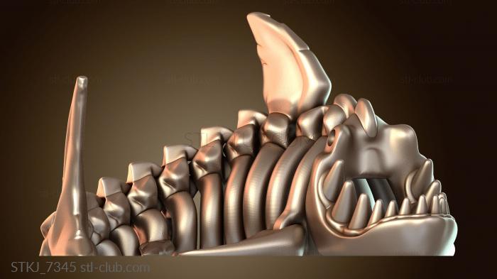 Статуэтки животных Скелет акулы изогнутый