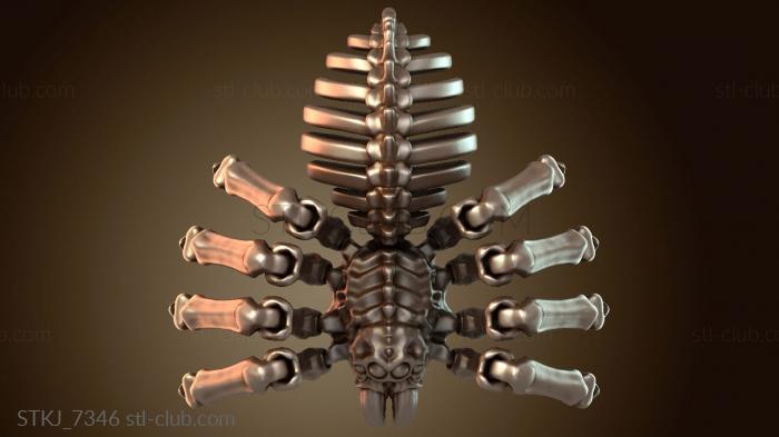 Статуэтки животных Хэллоуин Скелет Паук