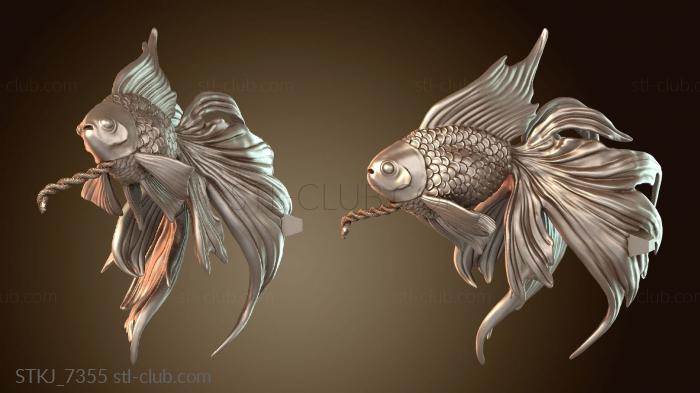 Статуэтки животных Рыба-скайуокер с веревкой