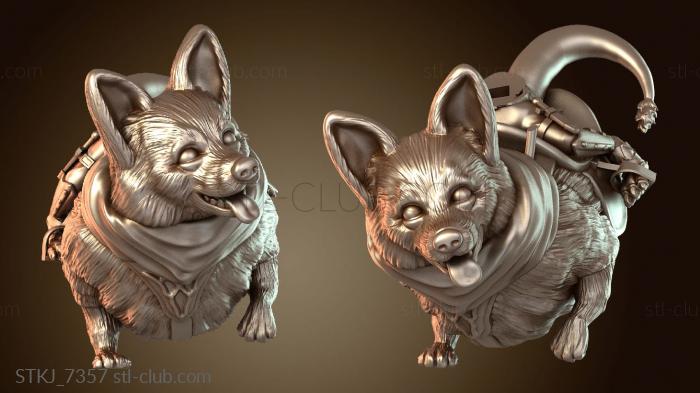 Статуэтки животных Нарезанный корги