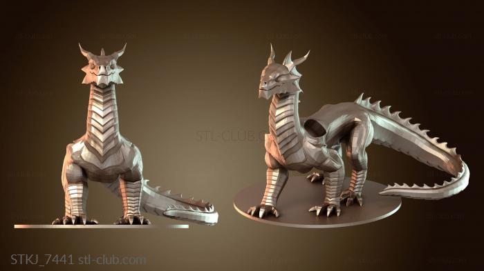 Статуэтки животных Стальной Дракон Стоящий