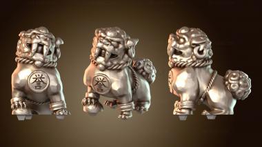 3D модель Каменные львы (STL)