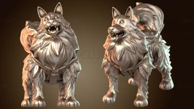 3D model Terrain Sled Dog Standing (STL)