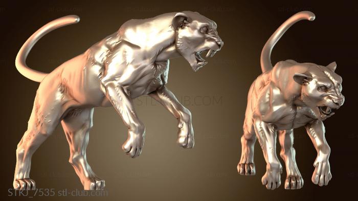 Статуэтки животных Титаны Дроу Боец Пантера