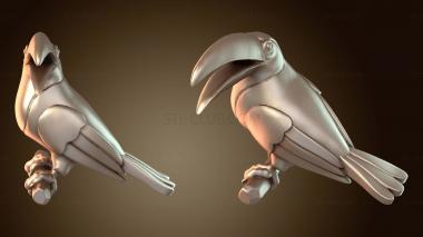 3D модель Туканы яркие (STL)