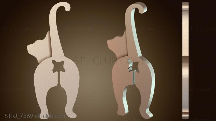 Статуэтки животных Кошка-зажим для сумки