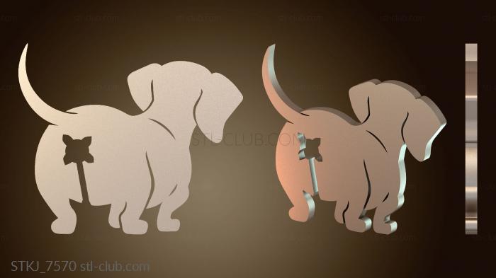 Статуэтки животных Собака-зажим для сумки