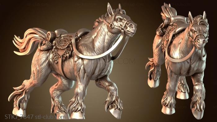 Статуэтки животных Тяжелое седло боевого коня