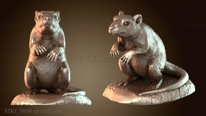 Статуэтки животных Крыса с шестеренками для колодцев