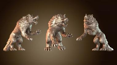 3D модель Волк и всадник (STL)