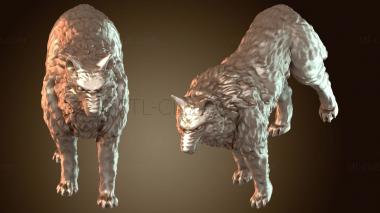 3D модель Волк на камне (STL)