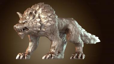 3D модель Волк вынюхивает (STL)