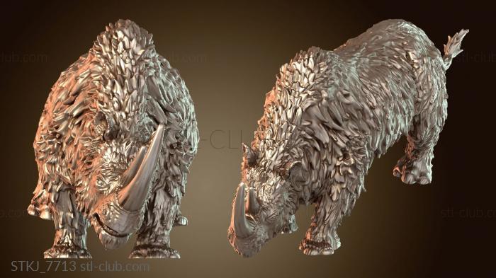 Доминантный топот шерстистого носорога