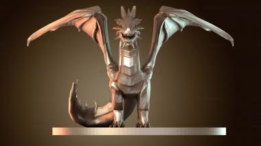 3D мадэль Молодой Бронзовый Дракон (STL)