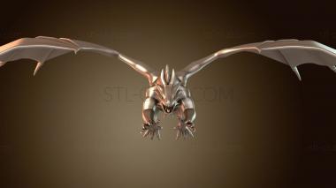 3D model Young Bronze Dragon Flying (STL)
