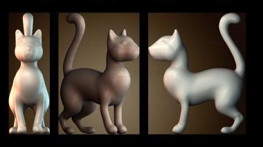 3D model Standing Cat (STL)