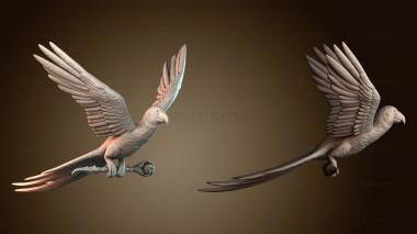 3D мадэль Попугай и волшебная палочка (STL)