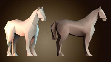 3D model Low Poly Horse (STL)