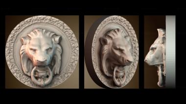 3D model Lion head wall hanger (STL)