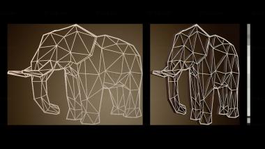 3D model Low poly elephant (STL)
