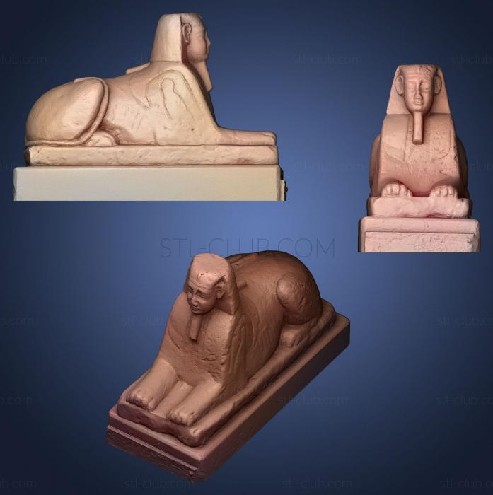 3D мадэль Сфинкс из погребального храма Хатшепсут (STL)