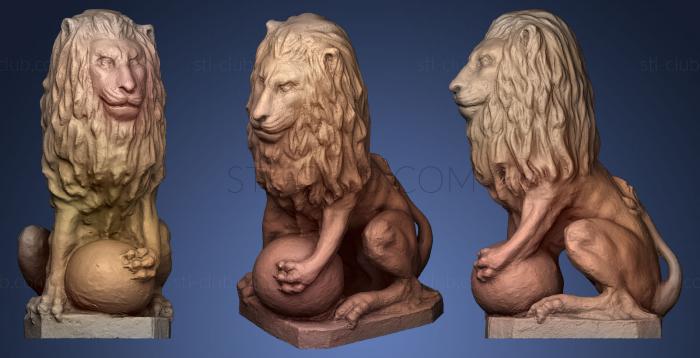 3D мадэль Статуя льва в парке Рибальта (STL)