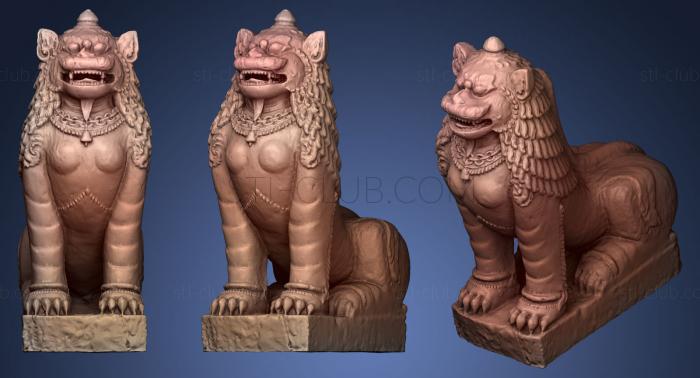 3D мадэль Китайский лев-хранитель (STL)
