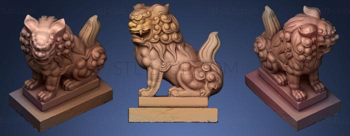 3D модель Лев-собака-хранитель (STL)