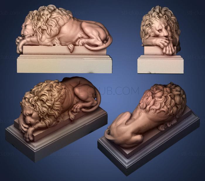 3D model Guardian lion is resting (STL)