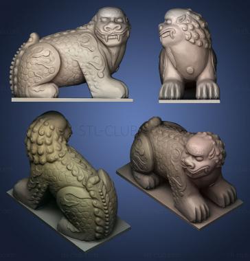3D мадэль Сканирование статуи корейского льва (STL)