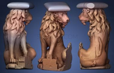 3D model Lion sculpture No 2 from Krzeszw Abbey (STL)