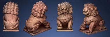 3D model Chinese guardian lion Foo dog (STL)