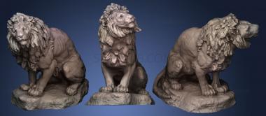 3D мадэль Бронзовая скульптура льва (STL)