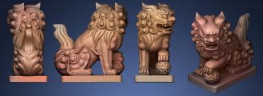 3D модель Foo Dog 3 Лев-Хранитель (STL)