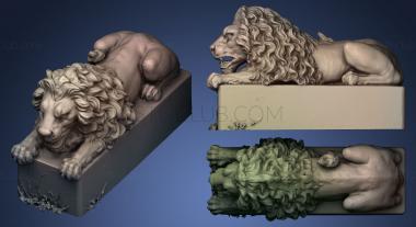 3D model Golden Lion Statue 2 (STL)