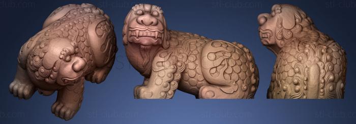 3D model Haetae Korean Foo Dog statue (STL)