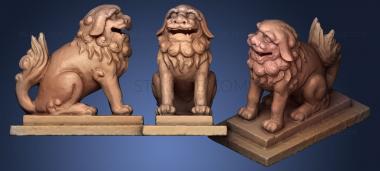 3D model Lion Statue 033 M (STL)
