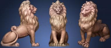3D model Guardian Lion Statue (STL)