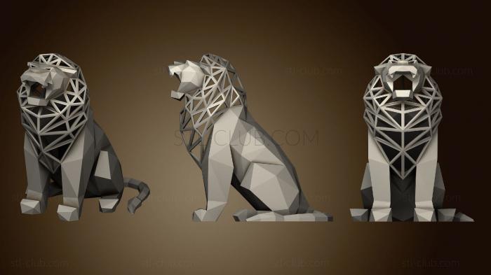 Статуэтки львы тигры сфинксы Рычащий лев