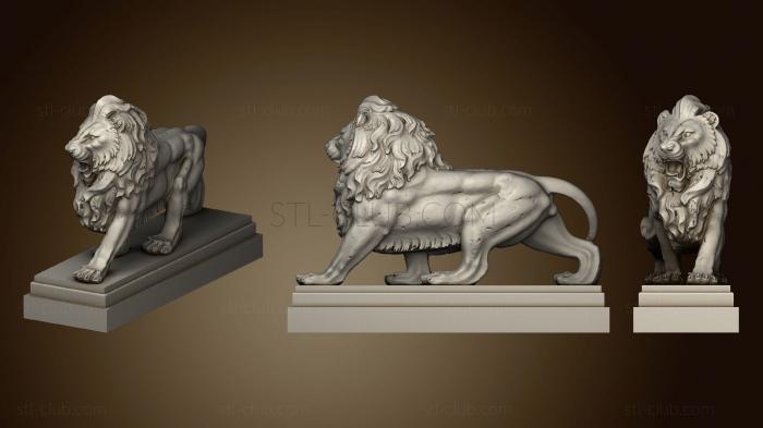 3D мадэль Статуя Льва охраняющего (STL)