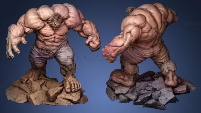 3D model Hulk for 3d printing2 (STL)