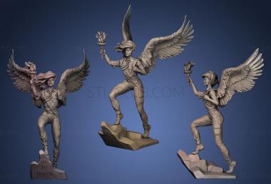 3D model ascending eagle decimated (STL)