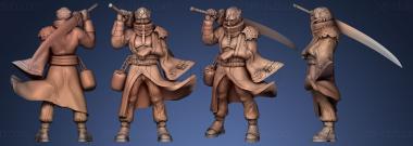 3D модель Миниатюра Auron Final Fantasy X Swordsman DampD (STL)