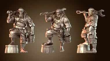 3D мадэль Орк-мужчина из экипажа дирижабля (STL)