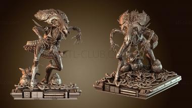 3D model Alien Diorama Queen (STL)