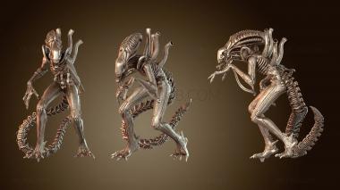 3D model Alien Diorama Warrior (STL)