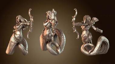 3D мадэль Амазонки Стрейч Голы Читу Женщина-Змея Лучница Смелый (STL)